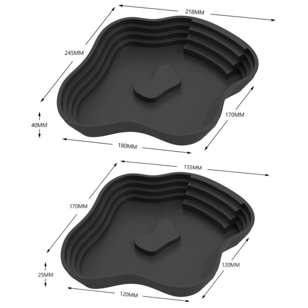 New Plastic Turtle Water Basin Multi-size Double-sided Use Reptile Bathtub Stepped Design Frog Bathing Basin Reptile Habitat