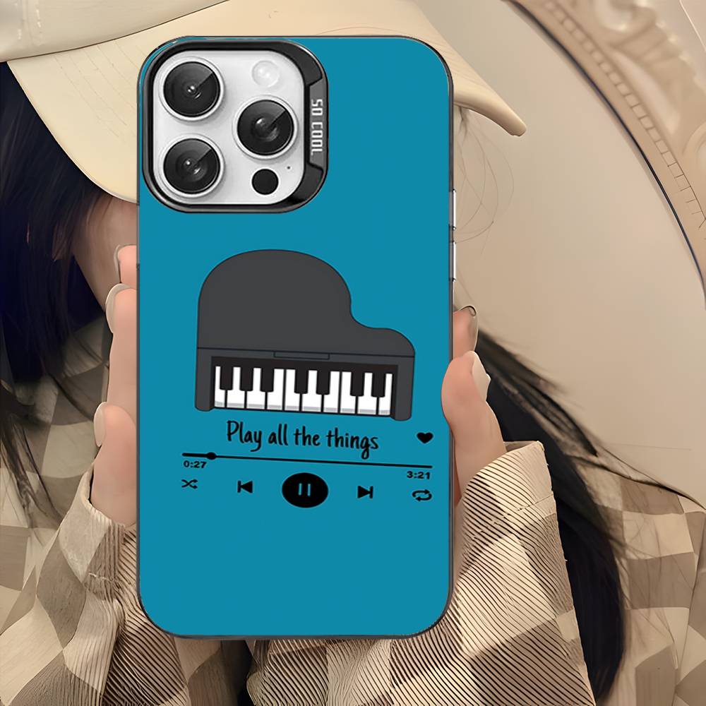 

Корейский Ins Арт Чехол для Телефона с Нотами Пианино Для IPhone17 16 15 14 13 12 11 Pro Max Plus Цвет Матовый Fundas iPhone 14