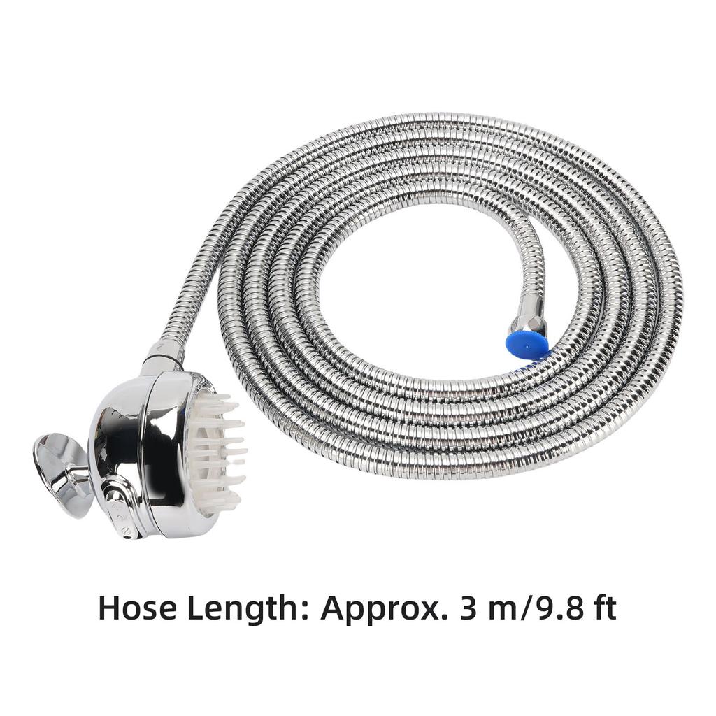 Dog Shower Attachment Set ABS 9.8FT Hose Adjustable Pet Washing Grooming Shower Sprayer with Diverter for Easy Pet Bathing