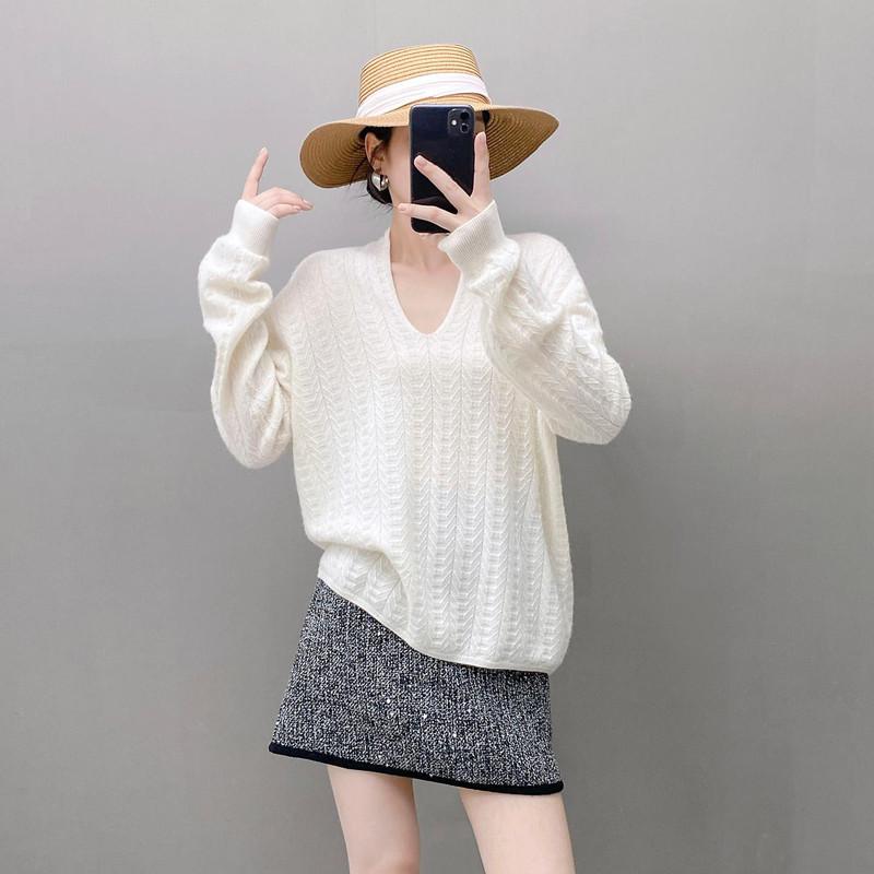 Qinghe 100% Pure Cashmere Women's Sweater - Ultra Soft Luxury Winter Pullover