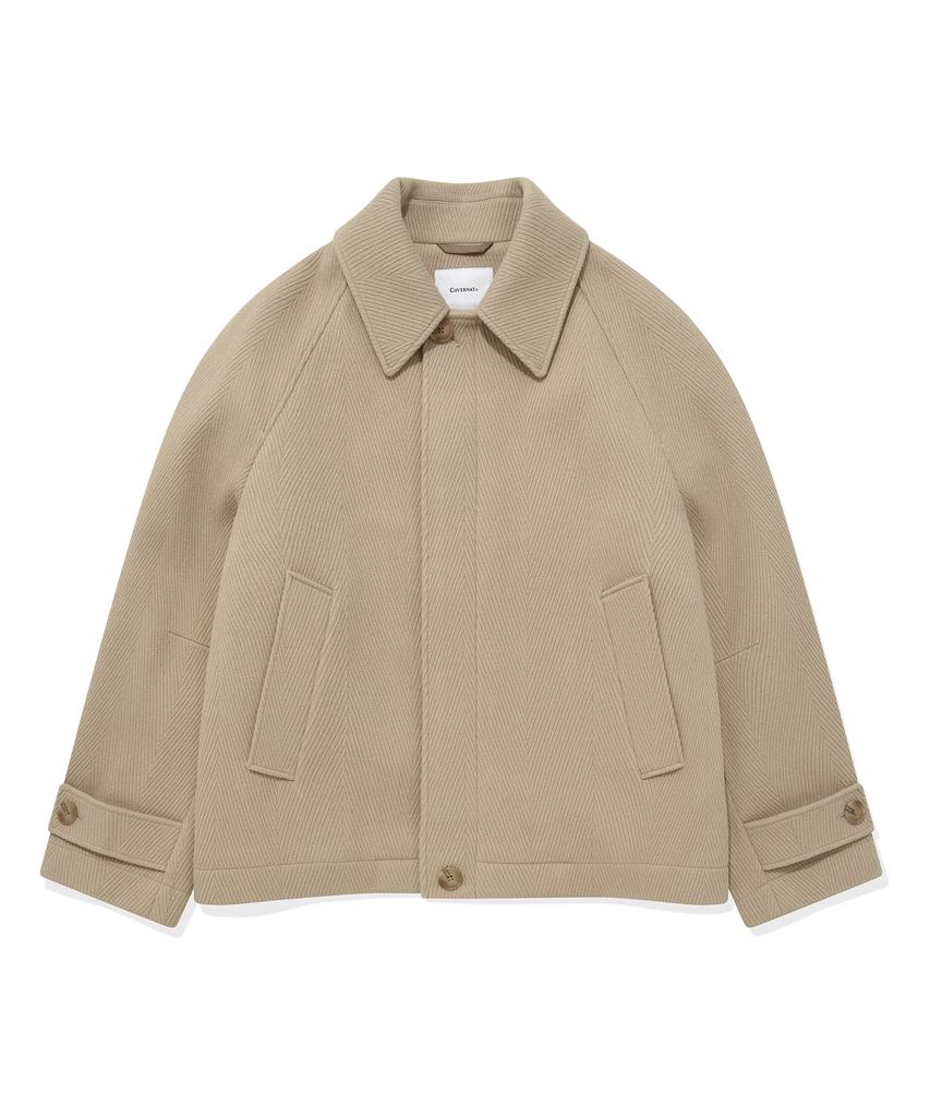 Covernat Wool Half Mac Coat Beige