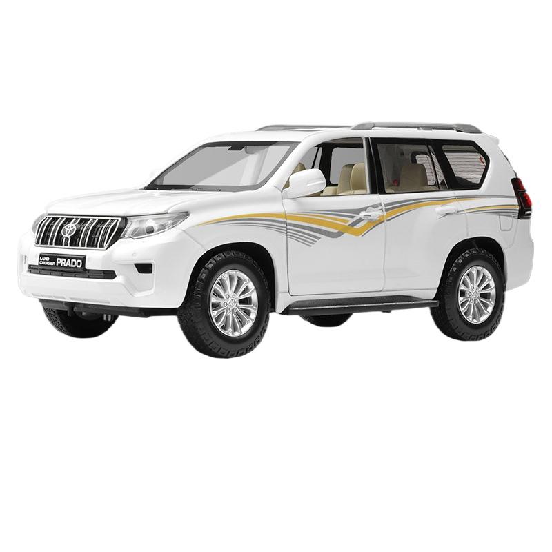 

1/24 Toyota Land Cruiser Prado Внедорожник Сплав Модель Машинки Игрушка Литье под Давлением Металлическое Литье Звук и Свет Машинки Игрушки для Детей Транспортное Средство белый