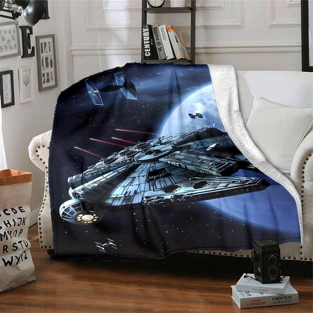 Star Wars Blanket Soft Warm Cozy Great for Livingroom Chair Office Chair All-Season Use Digital Print Ideal Gift for Friends Family Couples Picnic