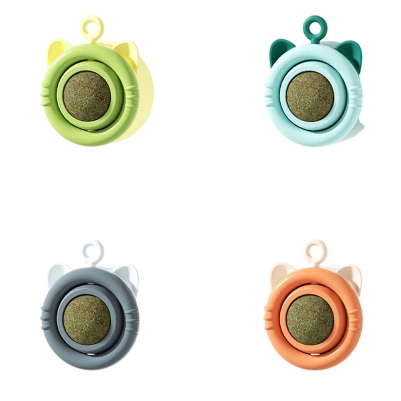 Rotating Cats Toy With Natural Catnips Ball Bites Resistant Interactively Cats Squeak Catnips Toy For Fun And Relaxation