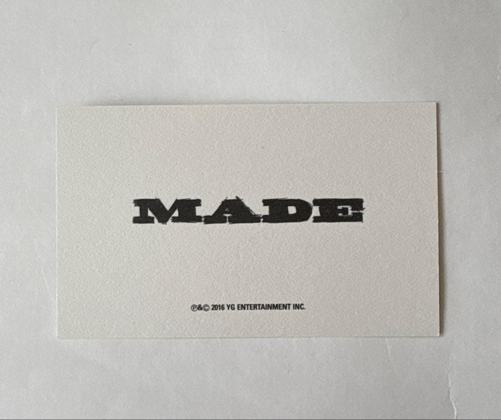 [USED] G-DRAGON Trading Card Only BIGBANG MADE Full Album Korean Version