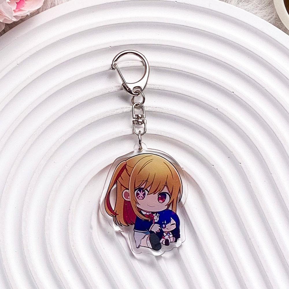 Anime Characters Oshi No Ko Acrylic Car Keychain Accessories Bag Charm Cute Cartoon Backpack Pendant Keyring Gifts For Friends