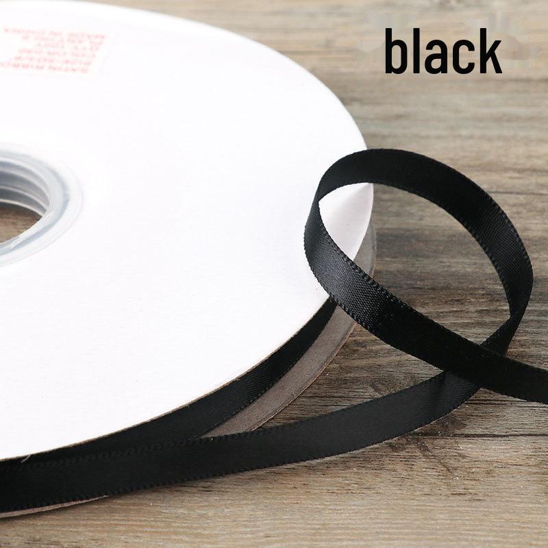 1cm High-Density Silk Ribbon for DIY Bows, Gift Wrapping, Cake Decoration, and Flower Bouquets