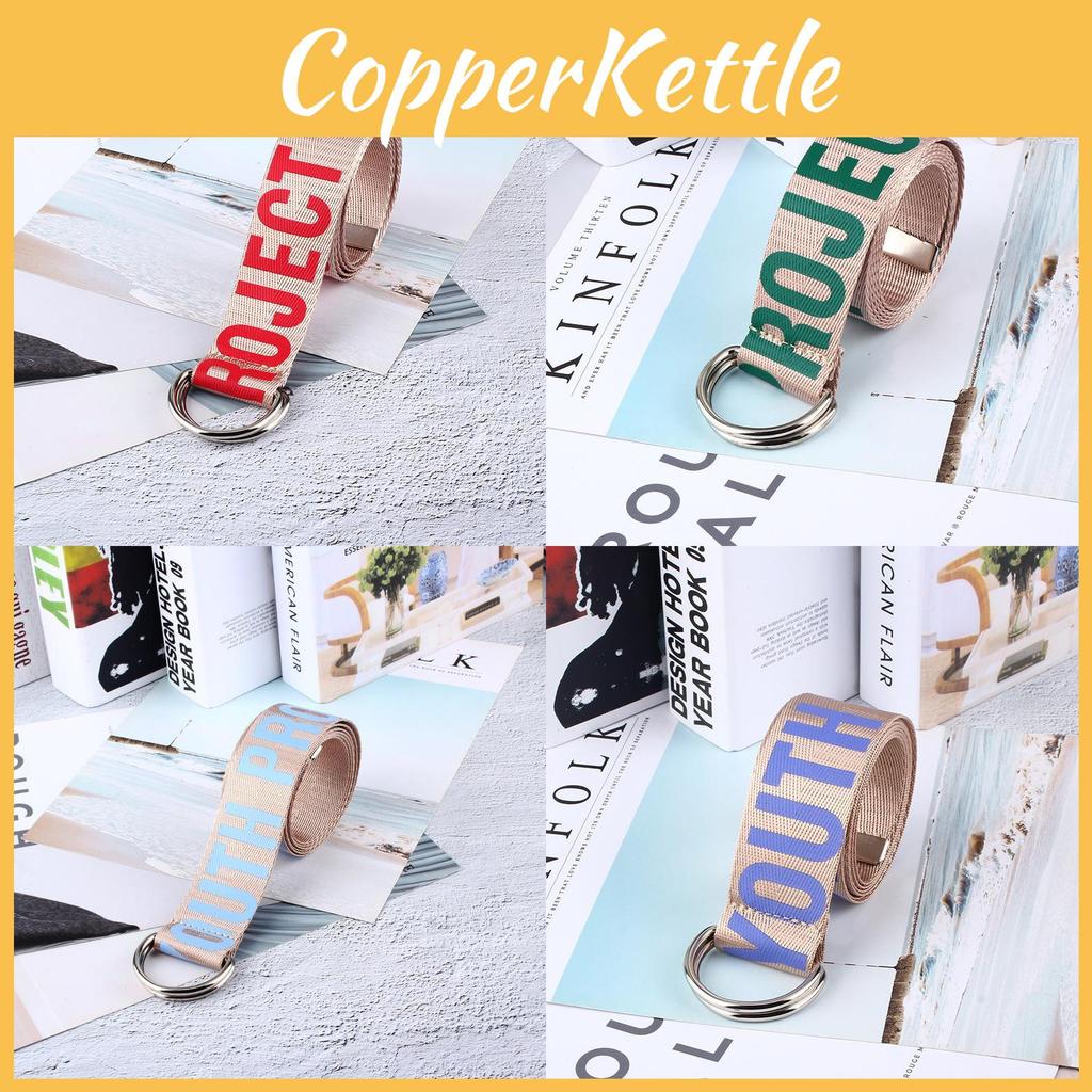 Trendy Ladies Woven Belt With Iron Buckle And English Letter Design For Daily Use