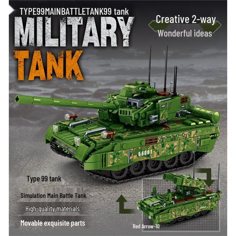 

Le Yi 99 Armored Tank Building Blocks - Educational Military Vehicle Toy for Boys Standard