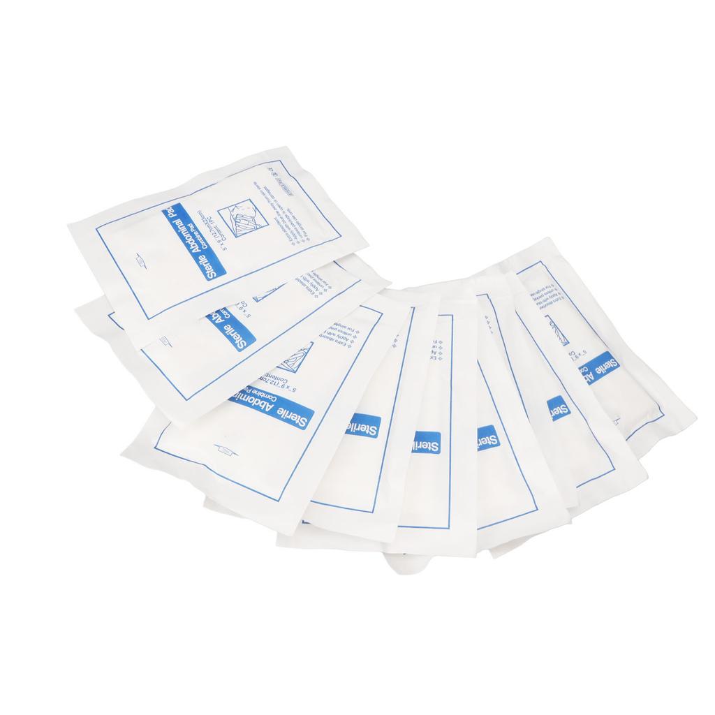 10pcs Abdominal Pads Highly Absorbent Wound Care Individually Packed Hygienic Emergency Abdominal Pads