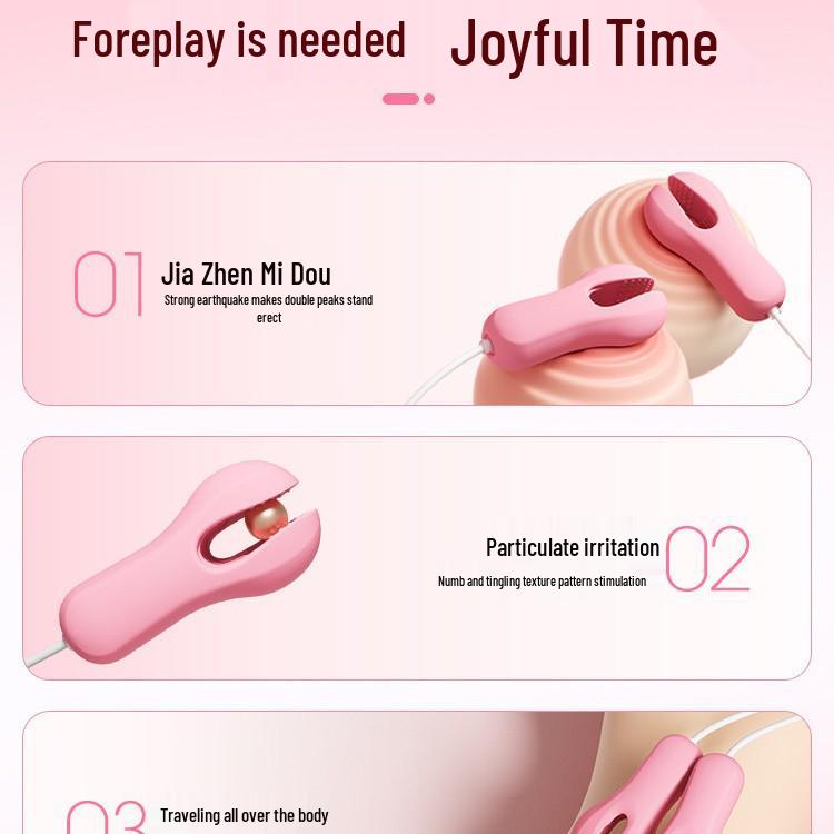 Pinze per Capezzoli Invisibili & Stimolatore Vibrante: Giocattolo per Stimolazione e Flirt Femminile