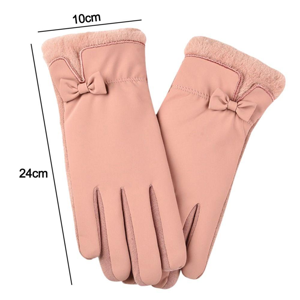 Driving Gloves Outdoor Sport Fleece Furry Warm Mitts Thick Plush Full Finger Mittens Women Gloves