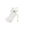 Elegant Waterproof Mesh Lace Platform High Heels