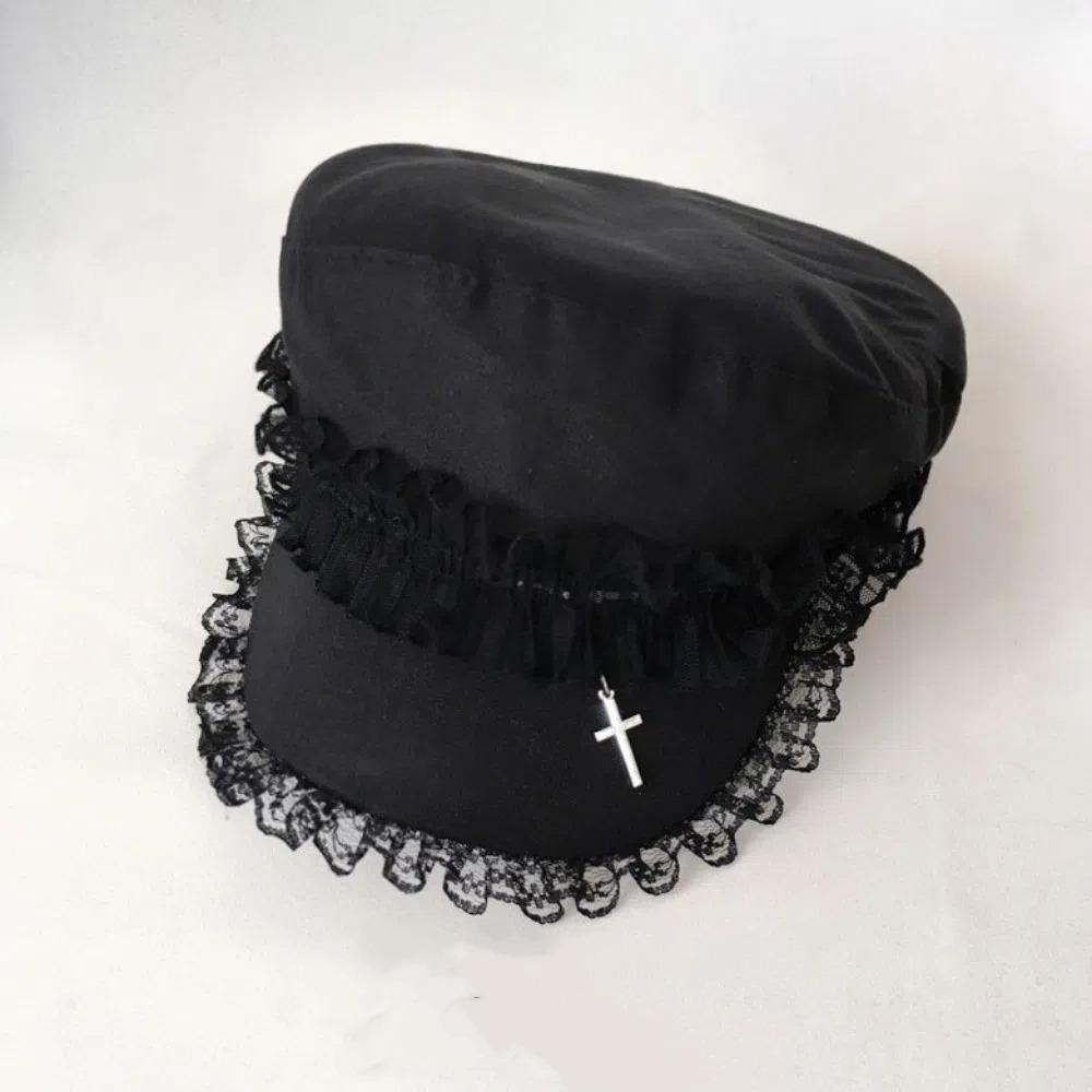 Dark Design Sense Y2K Hat Double layer Versatile Beret Sweet Beret Hat Girl
