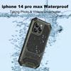 JGY iPhone 14 Pro Max IP68 Waterproof Case iPhone 14 Pro Max Military Metal Stand Case with Screen Protector Slim Full Cover Rugged Durable
