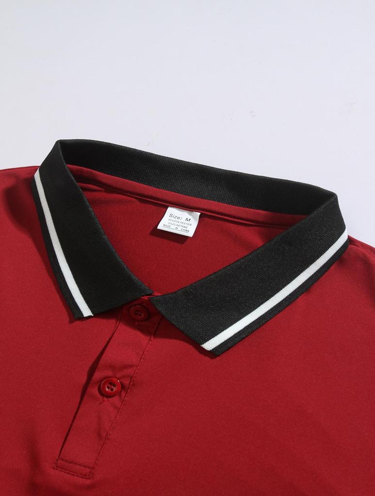 Men's Autumn Outdoor Fashion Breathable Long-Sleeve Jacquard Polo Shirt