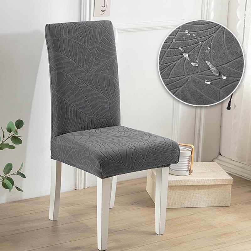 Jacquard Chair Cover for Dining Room Wedding Banquet Stretchy Water Repellent Chair Protector 1/2/4/6 Pieces Chair Slipcover