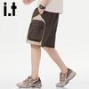 Izzue IT Men's Color-Block Ice Silk Cargo Shorts
