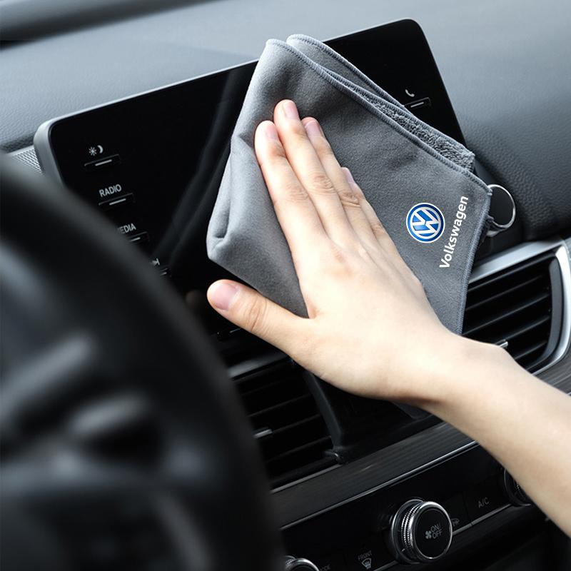 Car Wash Towels Microfiber Rag Wipe Dry Cloth For VW Atlas Jetta Touareg Variant Golf Polo Taos Nivus Passat Tiguan Arte Zw5