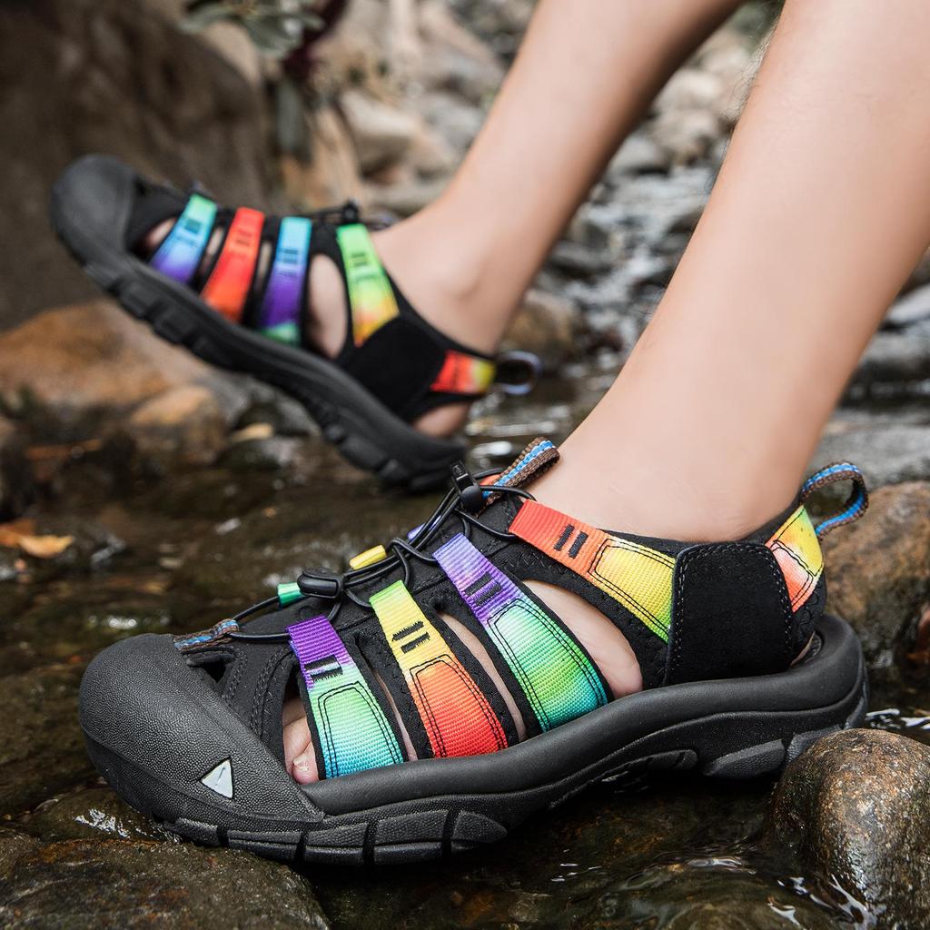 Men's Thick-Soled Closed-Toe Beach & Creek Sandals - Large-Size Outdoor Summer Footwear