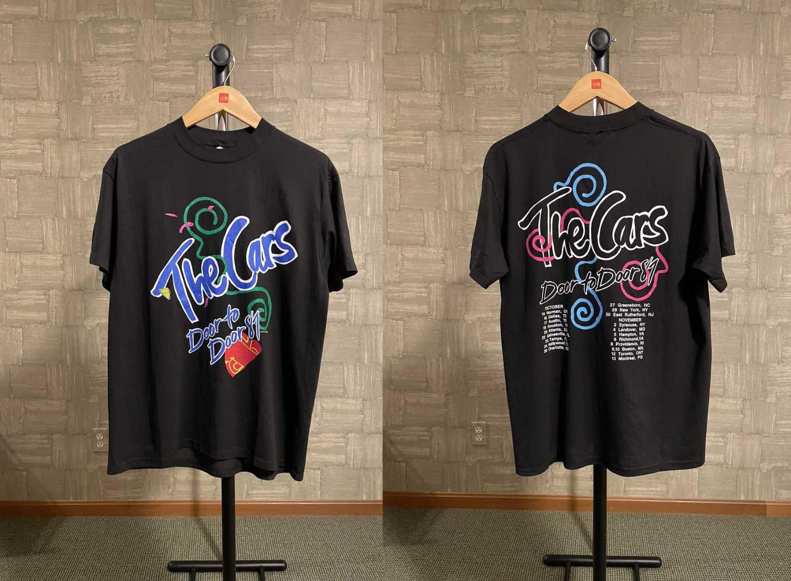 2 Sides The Cars band Door to Door Tour Black Cotton T-Shirt S-5XL HT849 XL