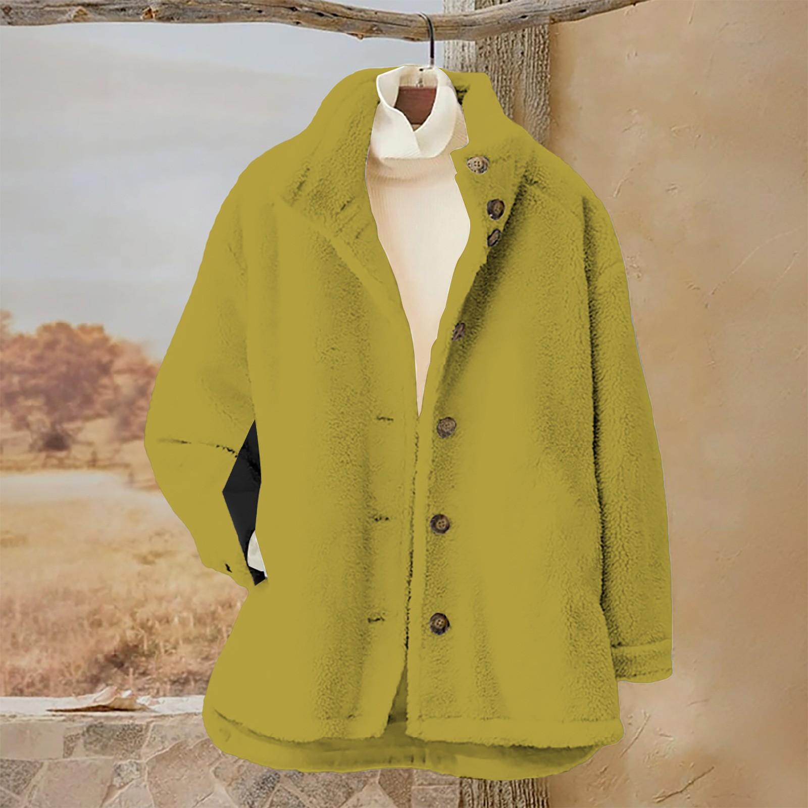 

Жіночий однотонний повсякденний кардиган з довгим рукавом і ґудзиками, фланелеве пальто XXXL