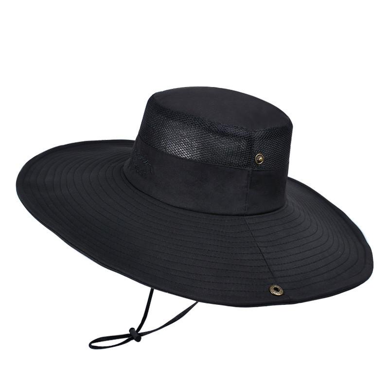 Summer Outdoor Fishing Hat For Men With Large Brim Sun Protection And Breathability