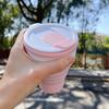 With Lid Collapsible Cups with Lid 375ml Portable Travel Tumbler Folding Coffee Cup  Dining