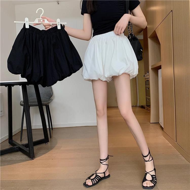 

Women s 2024 Summer Casual Elastic Waist Tulip Skirt Pants - Slimming Loose Lantern Pumpkin Shorts 3XL чорний