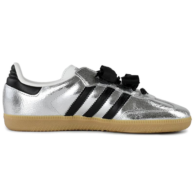 adidas Оригінали SAMBA OG Німецькі армійські кросівки Жіночі низькі Чорний/Сріблястий JR0035(Team96-S-BOX)