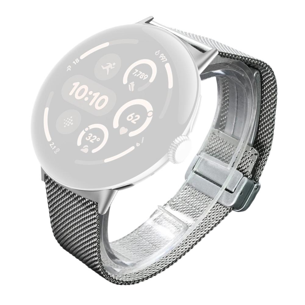 Stainless Steel Milanese Mesh Band for Google Pixel Watch 3 41mm/Watch 2/Watch Magnetic Clasp Quick Release Adjustable Watch Strap