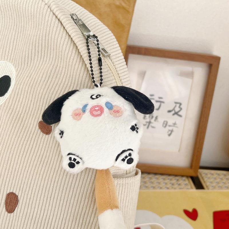 Creative Animal Stuffed Plush Keyring Cute Cartoon Dog Pendant Keychain Dolls Toys Bag Decoration Accessories Gifts