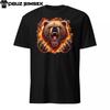 Unisex Basic Softstyle T-Shirt Mens Womens Tees Top Gildan | with Fiery Roaring Bear Claws Graphic