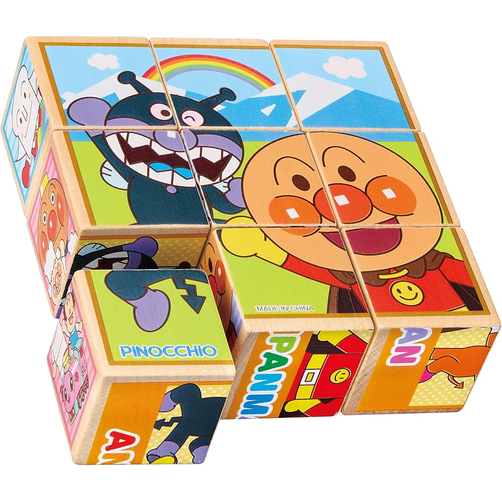 Agatsuma Anpanman Wooden Matching Puzzle Age 1.5 Years and Up Educational Toy