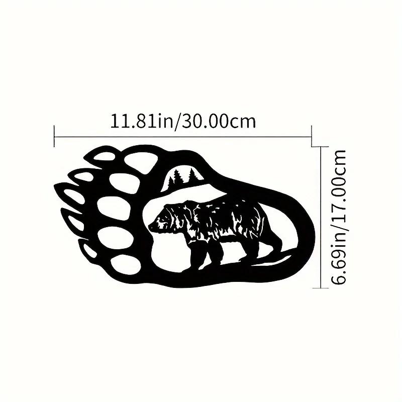 

Медвежья лапа Настенное украшение Металлический настенный декор Современный настенный декор Гостиная Спальня Декор Наклейка Фреска Подвесное настенное искусство светло-серый