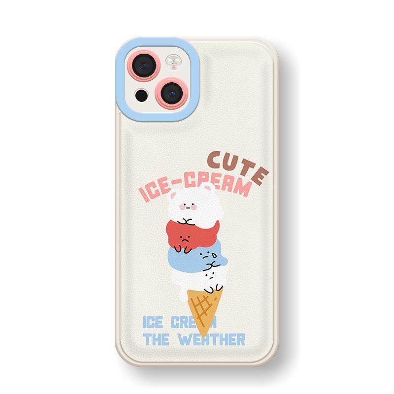 

Кожаный чехол для мобильного телефона Zhitai для iPhone 13/14Pro - Милый мультяшный дизайн, модная защита для вашего XS/XR. iPhone 14 Plus