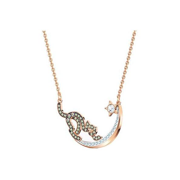 Swarovski Cattitude Moonlight Cat Necklace Women necklace 5558175