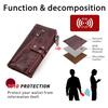 CONTACT'S Genuine Leather Wallet Long Clutch Bag For Women Zipper Phone Pocket Coin Purse Quality Card Holder