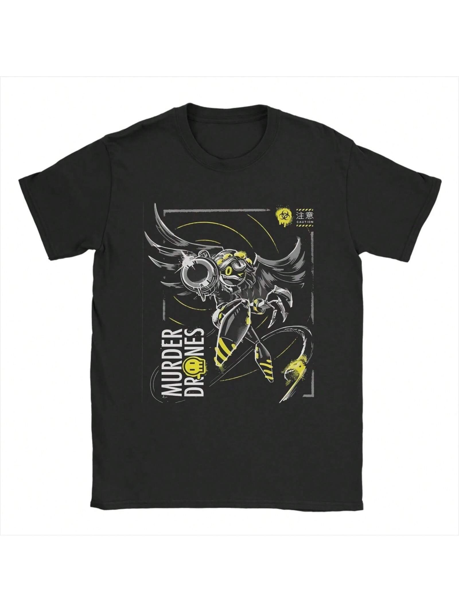 Horror Drones V Cartoon Anime Printed T Shirt For unisex Wo unisex 100% Cotton Tee Shirt Clothes S разноцветный