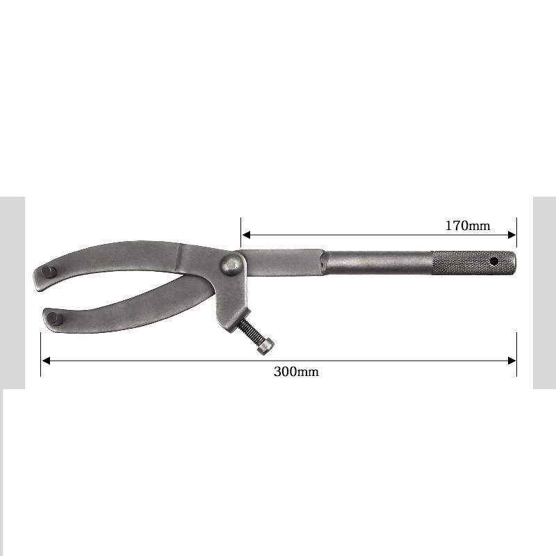 Dual-size Heads Pulley Nut Wrench Adjustable Opening Y-shaped Flywheel