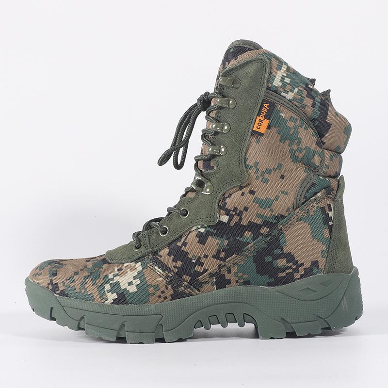 

Camouflage Men Boots Desert Tactical Military Boots Autumn Winter Special Force Army Ankle Boots Men M681 39 зелений