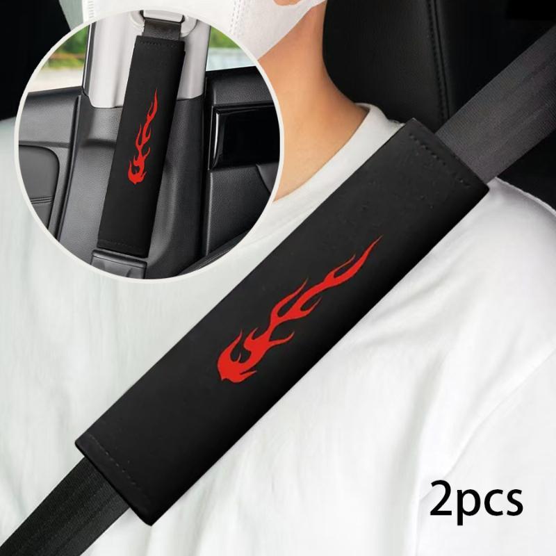 1/2 Pcs Car Seat Belt Shoulder Pads Thickened Anti-Choking Protection Soft Shoulder Pads For Driver And Passenger