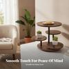 Rotating Display Stand Round Shelves 4tiers Dessert 360Degree Rustic Serving