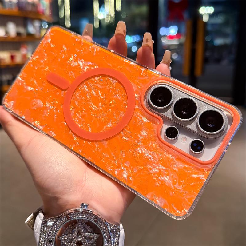 Compatible Magnetic Phone Case for iPhone 16, 16 Pro Max, 15 Pro, 14, 13 - Transparent and Simple Design.