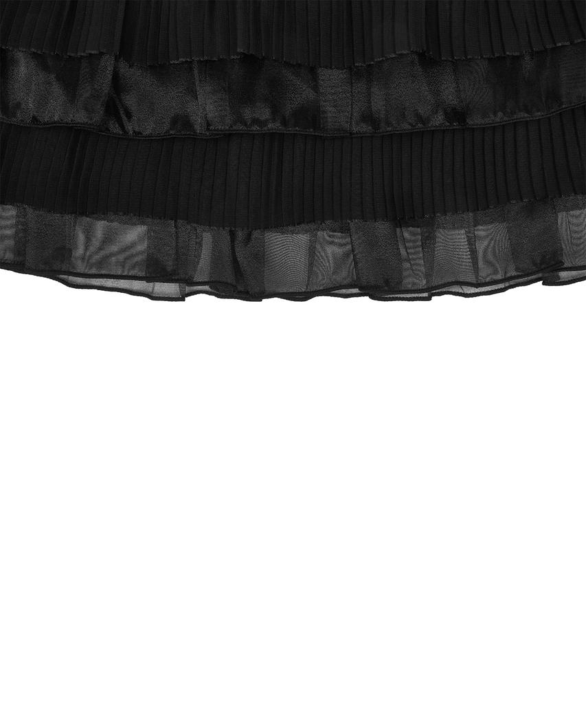 LUVISTRUE Pa Frill Warp Skirt(Black)