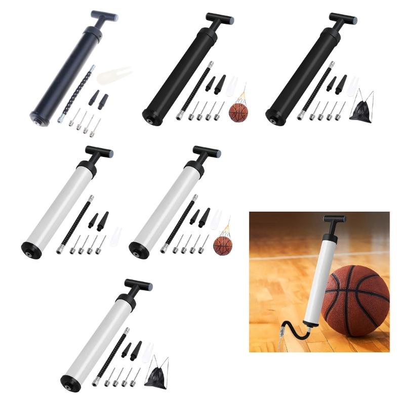 Manual Ball Pumps Portable Air Pumps Inflator Sports Ball Pumps with Needle, Hoses, Nozzle Hand Pumps for Volleyballs
