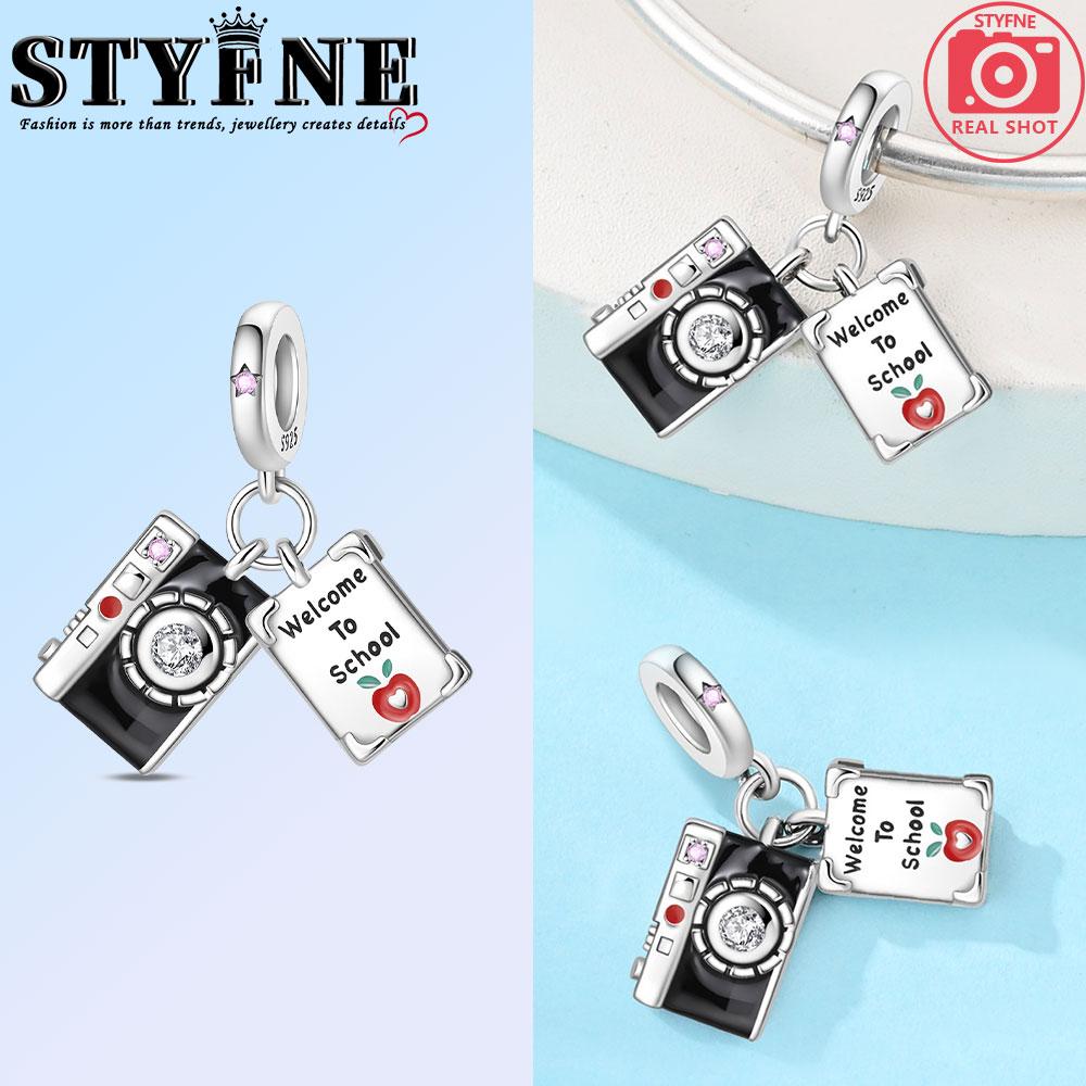 Copper Pink Glittering Zircon Heart Love Magic Headphones Backpack Charms Beads Fit Diy Bracelets Necklace Jewelry