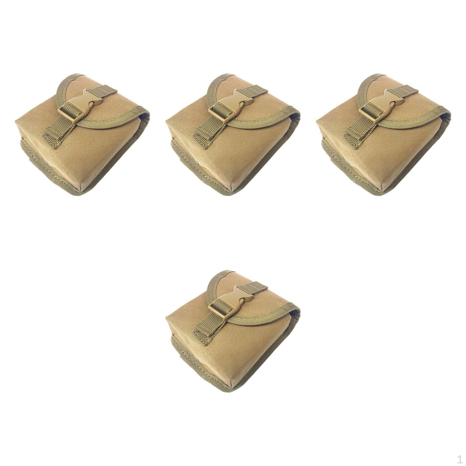 

4 Pieces Belt Key Holder Gadget Pockets Small Heavy Duty Waist Packs Bags for Outdoor Mud Color