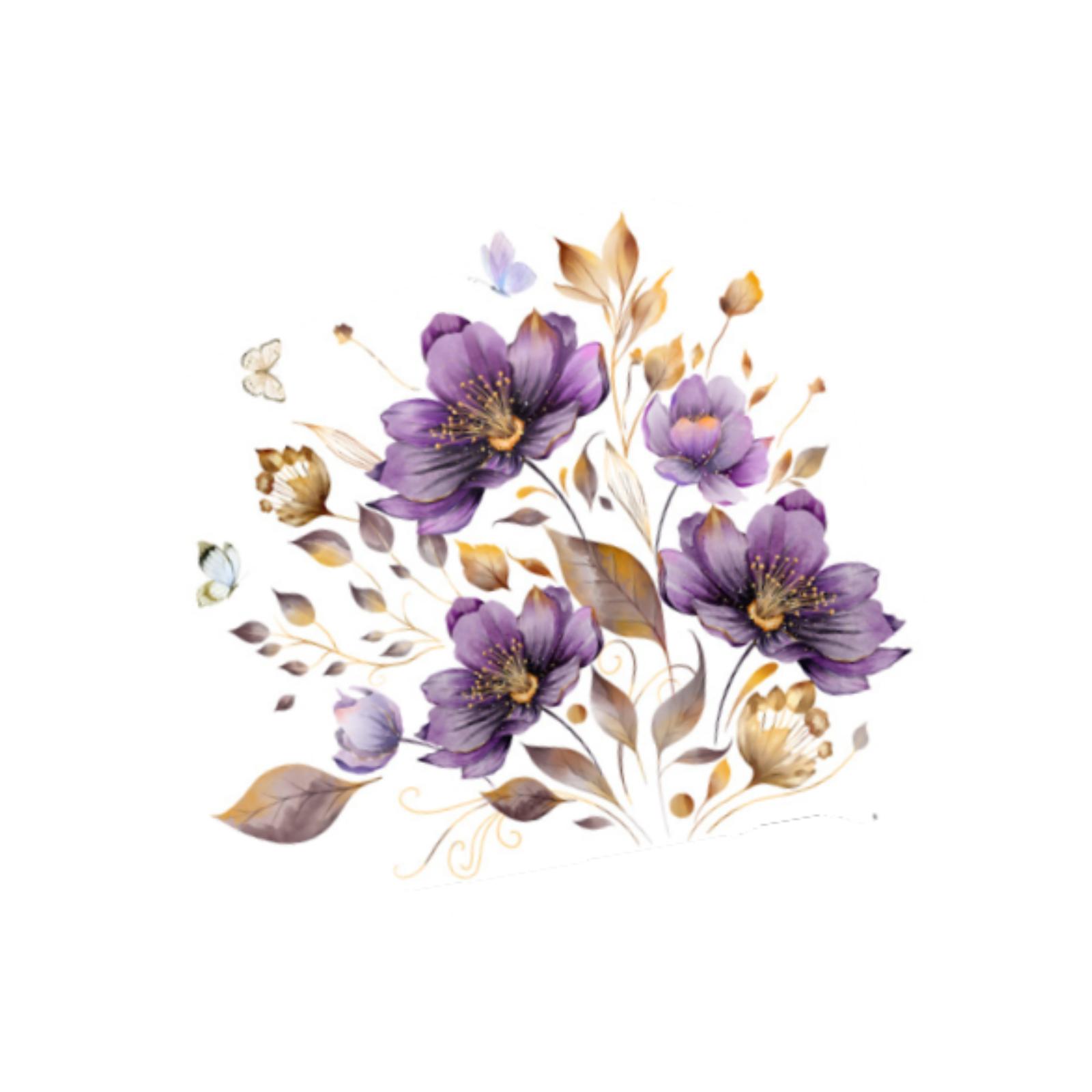 

Flower Wall Stickers Removable Floral Mural Wall Art Decals for Bedroom Dining Room Office