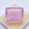 CERTIFIED 31x25mm Emerald Shape LAB-CREATED Brazilian Pink Opal Loose Gemstone